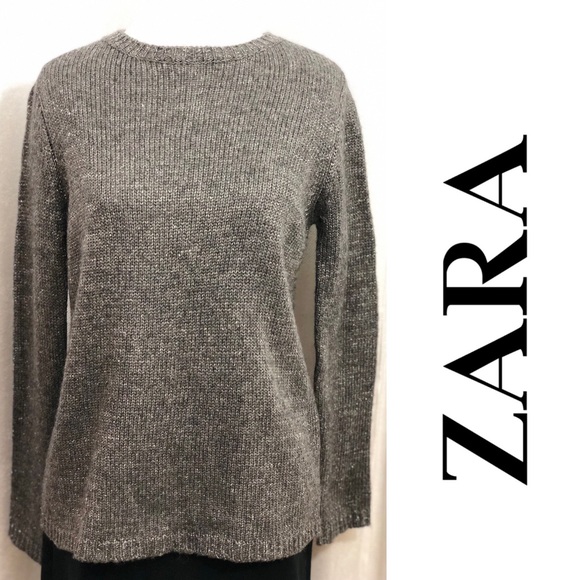 zara grey knit jumper